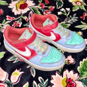 Nike Kids Shoes Size 13C Court Borough Low Recraft Cobalt Bliss Track Red Shoes